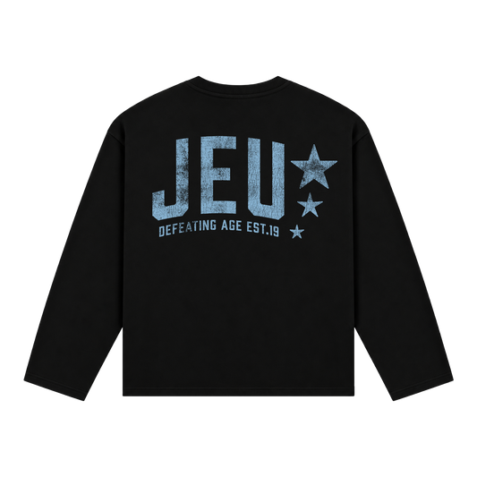 JEU* VINTAGE LONGSLEEVE BLACK & BABY BLUE