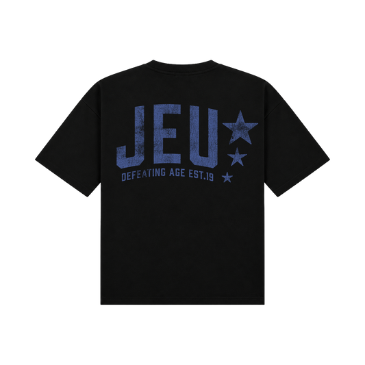 JEU* VINTAGE TEE BLACK & BLUE