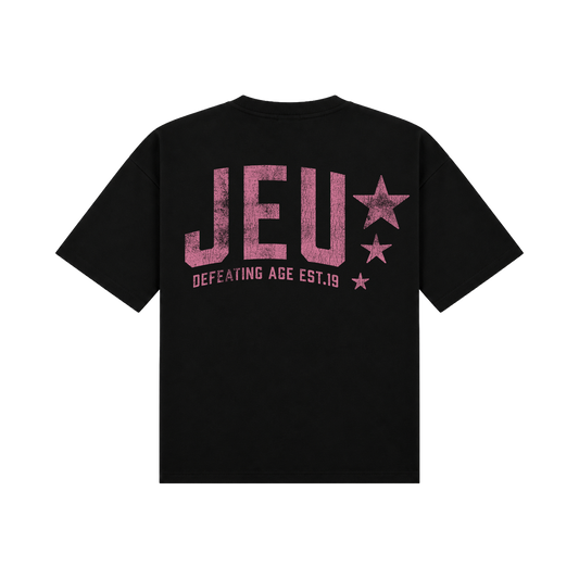 JEU* VINTAGE TEE BLACK & PINK