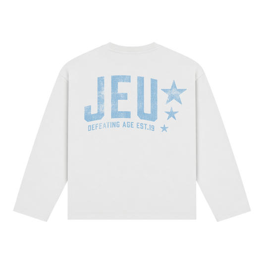 JEU* VINTAGE LONGSLEEVE WHITE & BABY BLUE