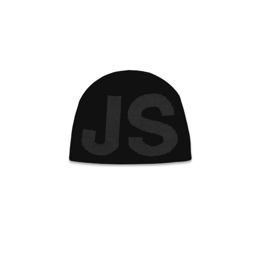 JS LOGO BEANIE BLACK & GREY