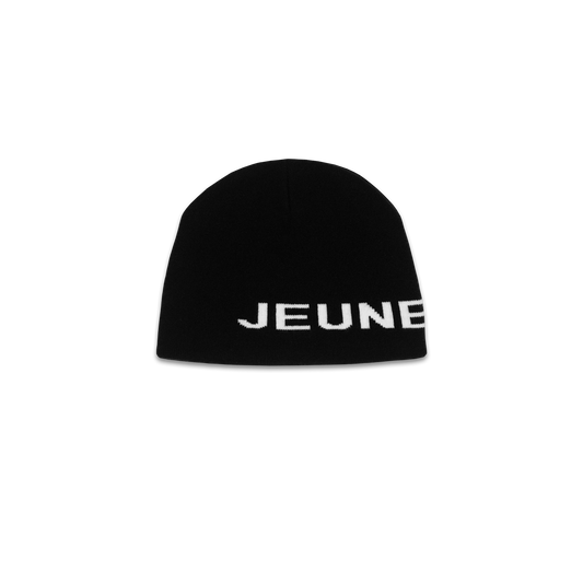 JEUNE LOGO BEANIE BLACK