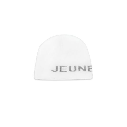 JEUNE LOGO BEANIE WHITE