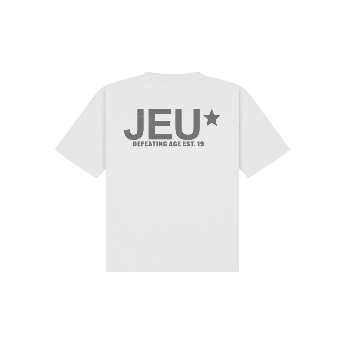 JEU* DEFEATING AGE TEE WHITE & GREY