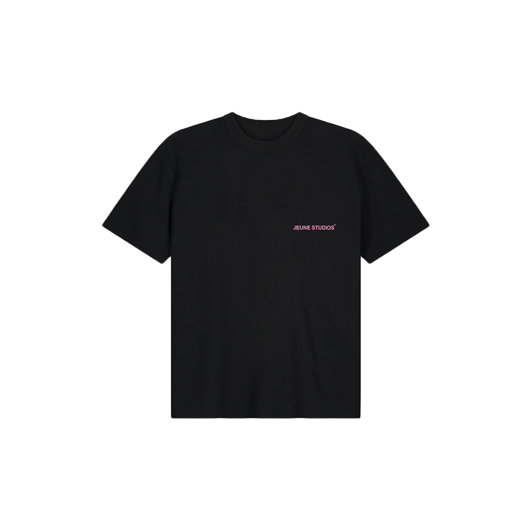JEU* DEFEATING AGE TEE BLACK & PINK