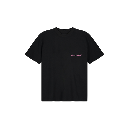 JEU* DEFEATING AGE TEE BLACK & PINK