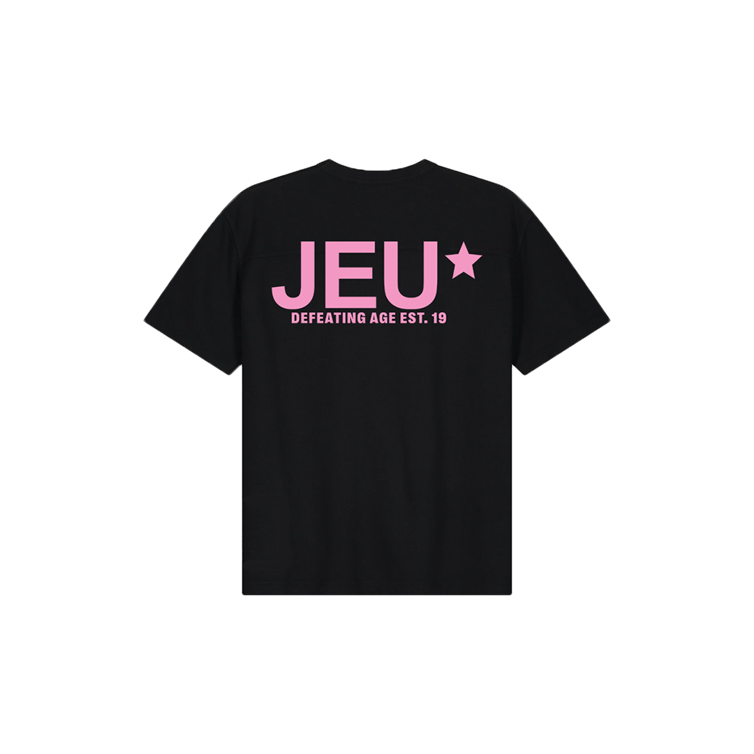 JEU* DEFEATING AGE TEE BLACK & PINK