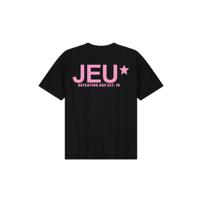 JEU* DEFEATING AGE TEE BLACK & PINK