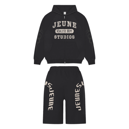 ATHLETIC DEPT SHORTSET WASHED BLACK