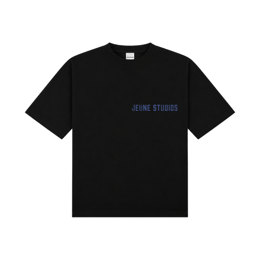 JEU* VINTAGE TEE BLACK & BLUE