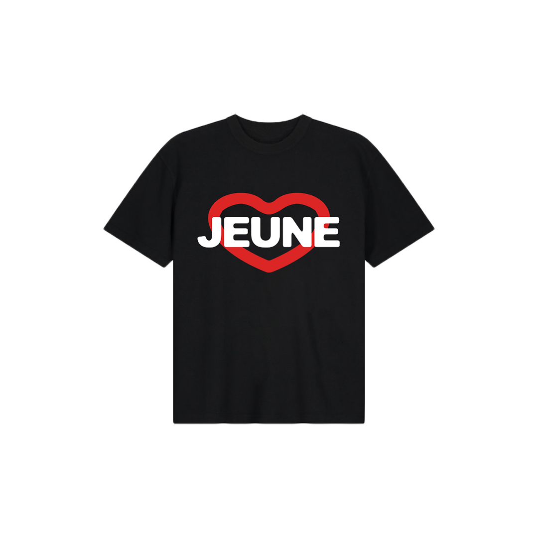 JEUNE HEART TEE BLACK