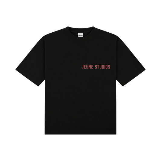 JEU* VINTAGE TEE BLACK & RED