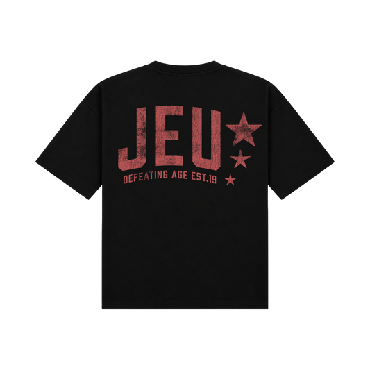 JEU* VINTAGE TEE BLACK & RED