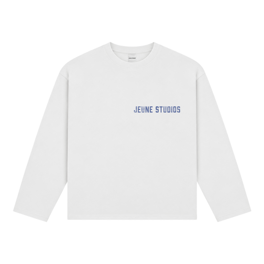 JEU* VINTAGE LONGSLEEVE WHITE & BLUE
