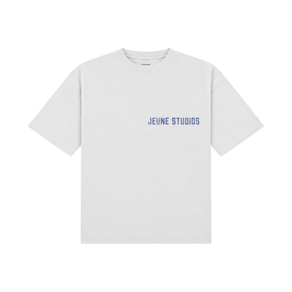 JEU* VINTAGE TEE WHITE & BLUE