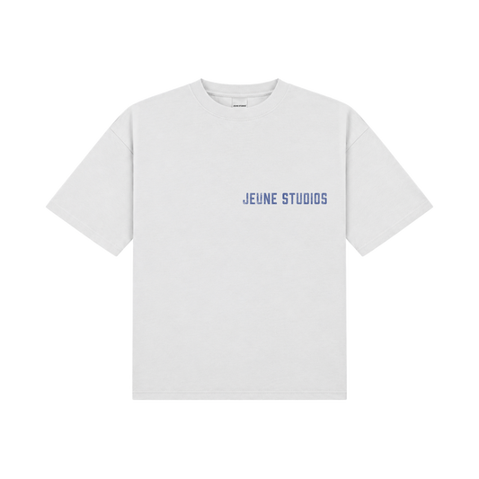 JEU* VINTAGE TEE WHITE & BLUE