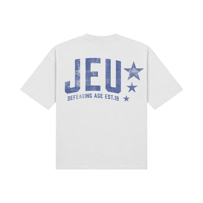 JEU* VINTAGE TEE WHITE & BLUE