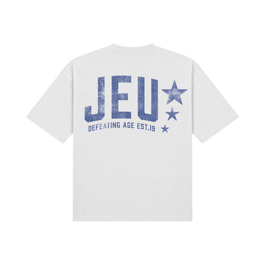 JEU* VINTAGE TEE WHITE & BLUE