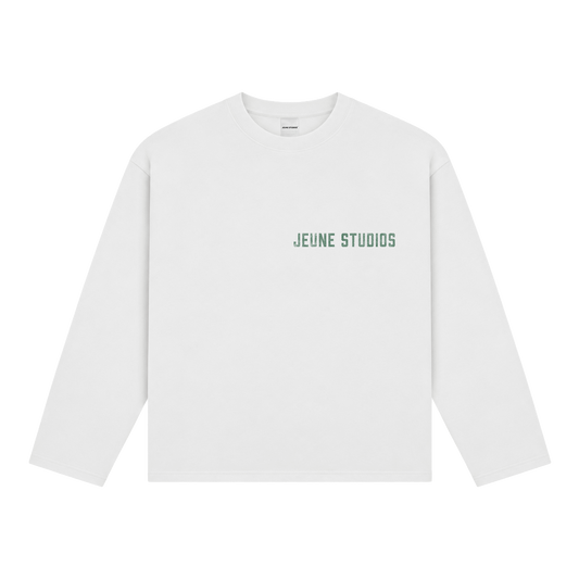 JEU* VINTAGE LONGSLEEVE WHITE & GREEN