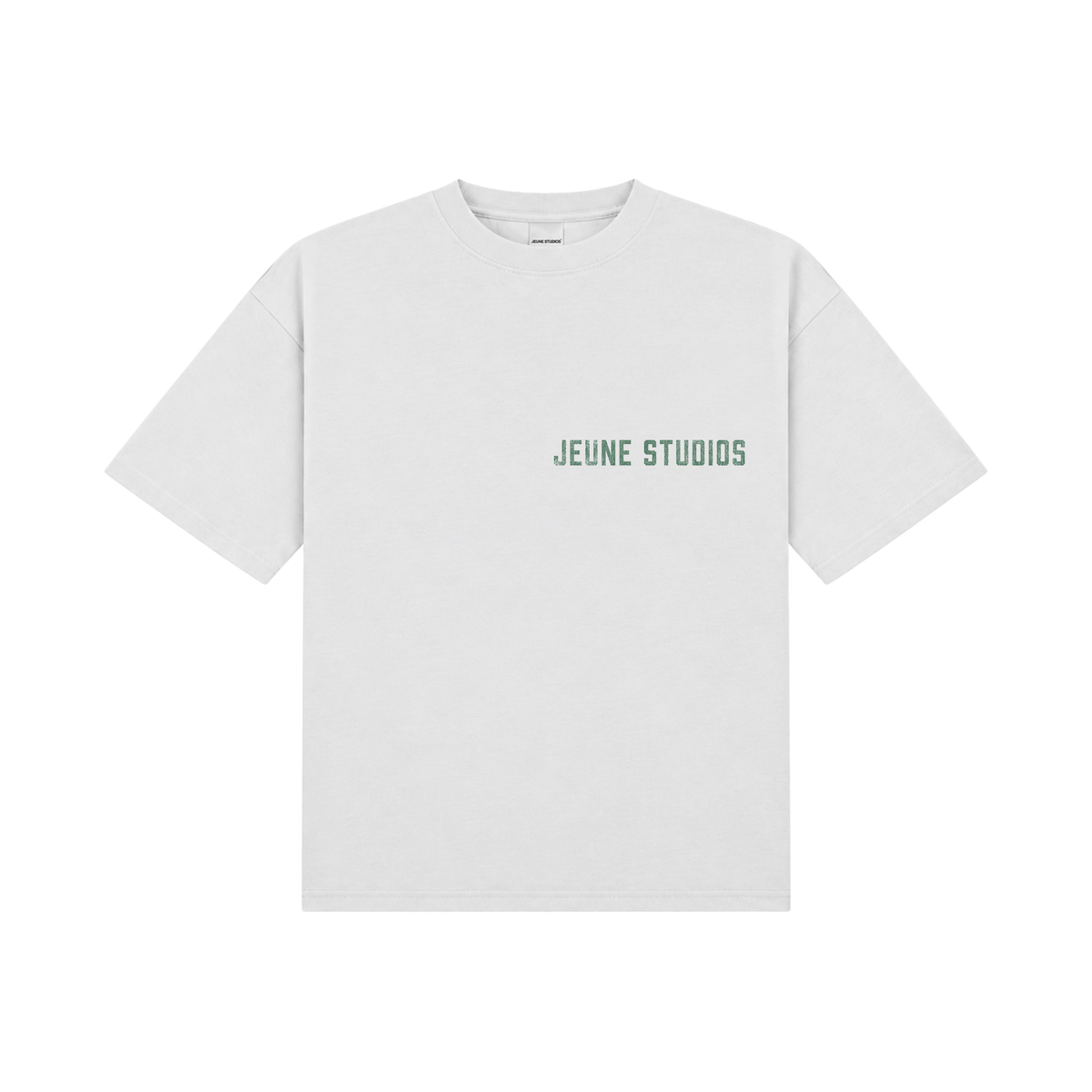 JEU* VINTAGE TEE WHITE & GREEN