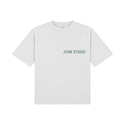 JEU* VINTAGE TEE WHITE & GREEN
