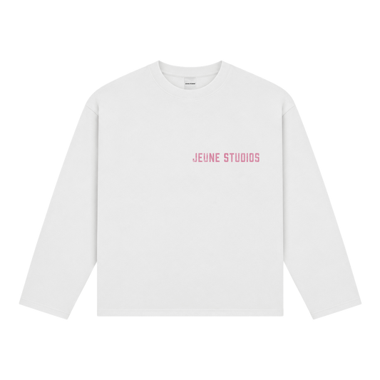 JEU* VINTAGE LONGSLEEVE WHITE & PINK