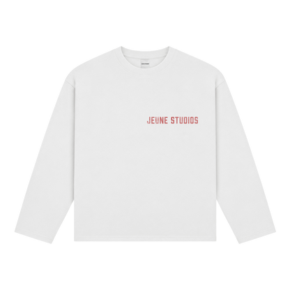JEU* VINTAGE LONGSLEEVE WHITE & RED