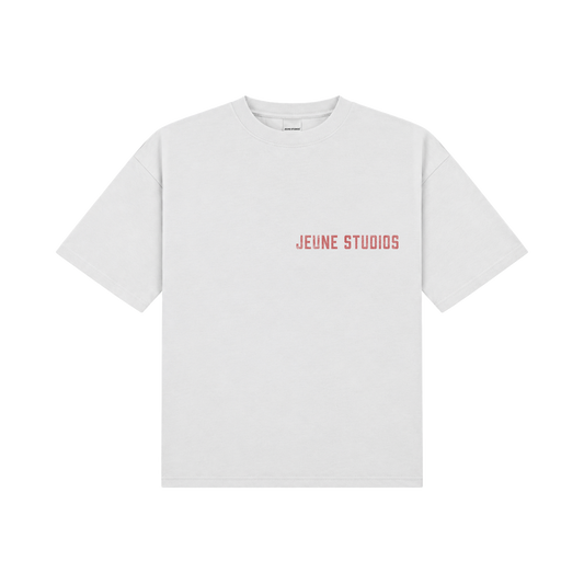 JEU* VINTAGE TEE WHITE & RED