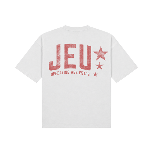 JEU* VINTAGE TEE WHITE & RED